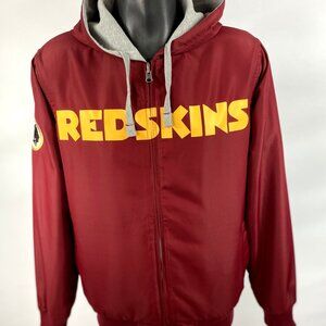 WASHINGTON REDSKINS NFL Reversible Hooded Jacket Full Zip X-SMALL, SMALL, MEDIUM